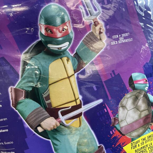 Teenage Mutant Ninja Turtles Raphael Child Halloween Costume Medium 8-10 5-7 Y - Picture 4 of 6
